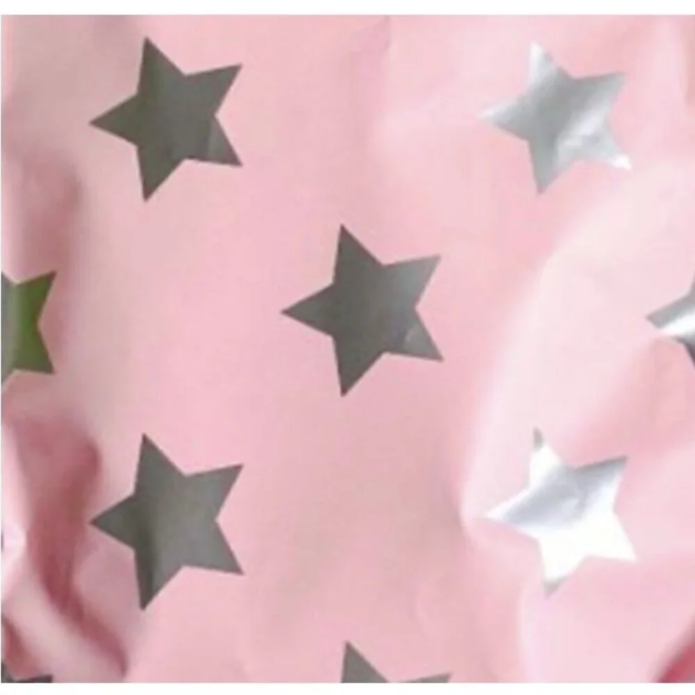 Poly Mailers 6x9 (25) New Silver Stars Printed Shipping Poly Bags